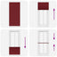 Plisségardin Bordeauxrød 95x200 cm Stofbredde 94,4 cm Polyester