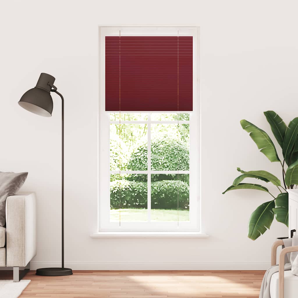 Plisségardin Bordeauxrød 100x200 cm Stofbredde 99,4cm Polyester