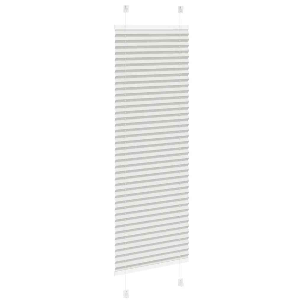 Plisségardin Lysegrå 40x100 cm Stofbredde 39,4 cm Polyester