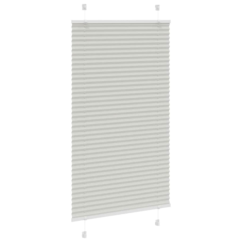 Plisségardin Lysegrå 75x100 cm Stofbredde 74,4 cm Polyester