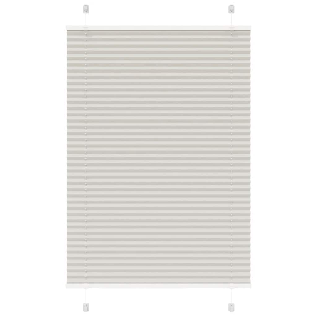 Plisségardin Lysegrå 85x100 cm Stofbredde 84,4 cm Polyester