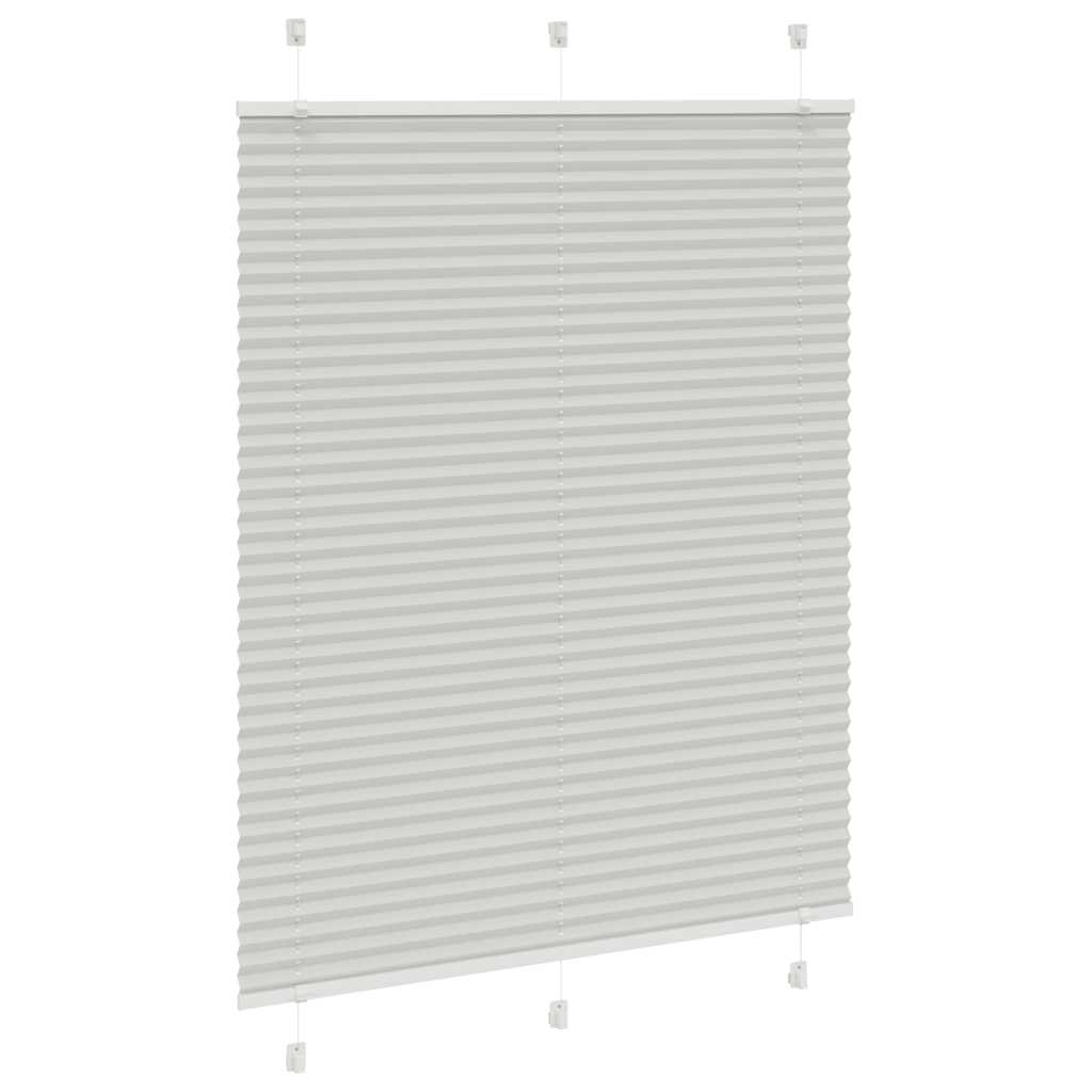 Plisségardin Lysegrå 105x100 cm Stofbredde 104,4 cm Polyester