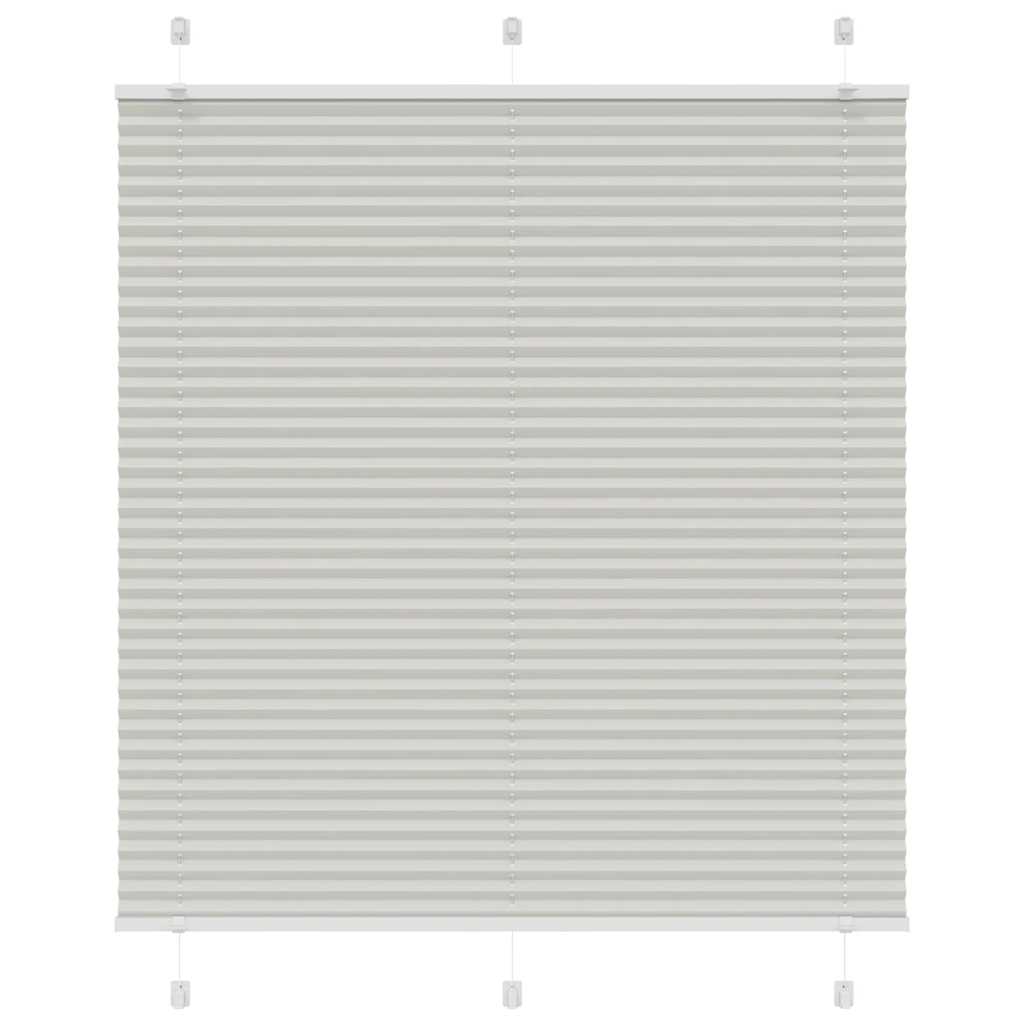 Plisségardin Lysegrå 120x100 cm Stofbredde 119,4 cm Polyester