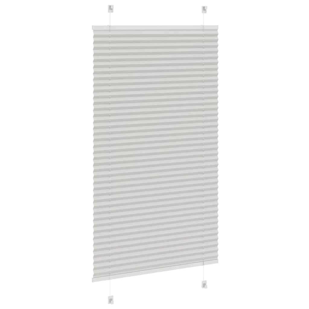 Plisségardin Lysegrå 80x150 cm Stofbredde 79,4 cm Polyester