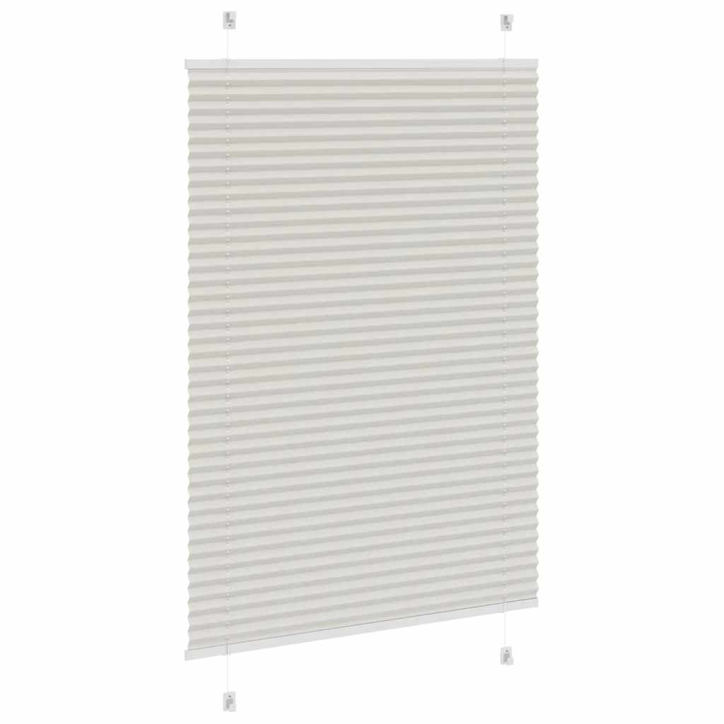 Plisségardin Lysegrå 85x150 cm Stofbredde 84,4 cm Polyester