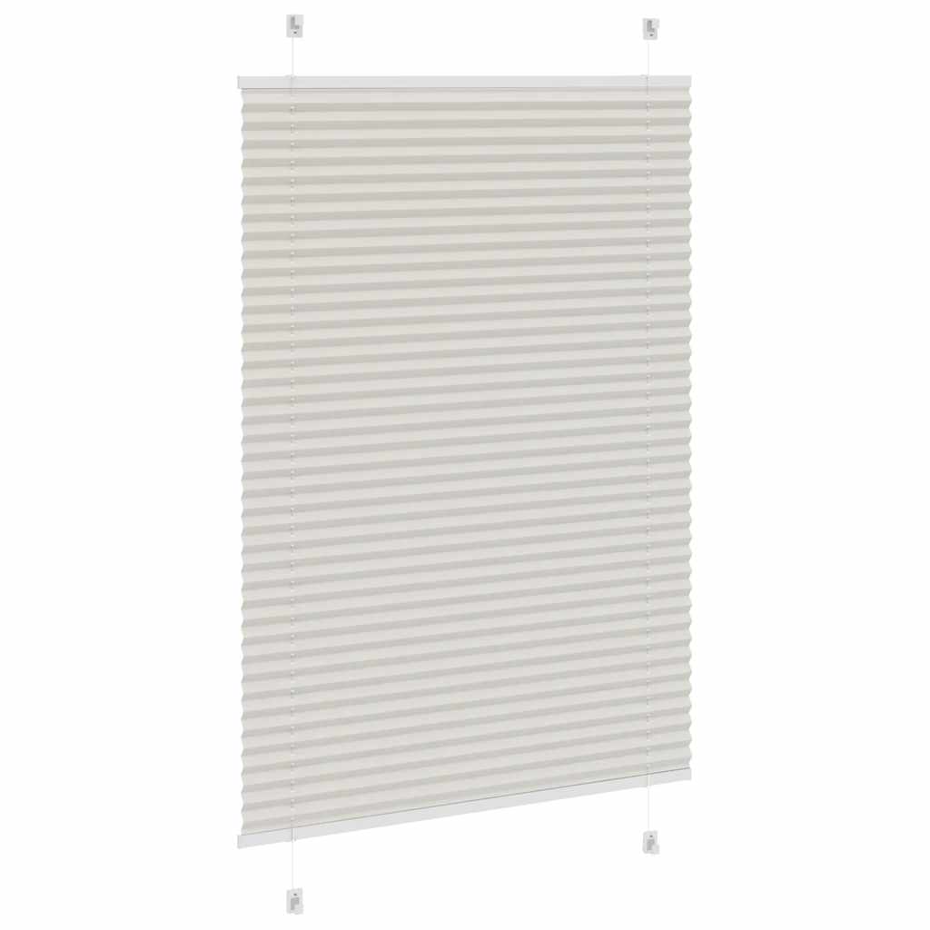 Plisségardin Lysegrå 95x150 cm Stofbredde 94,4 cm Polyester