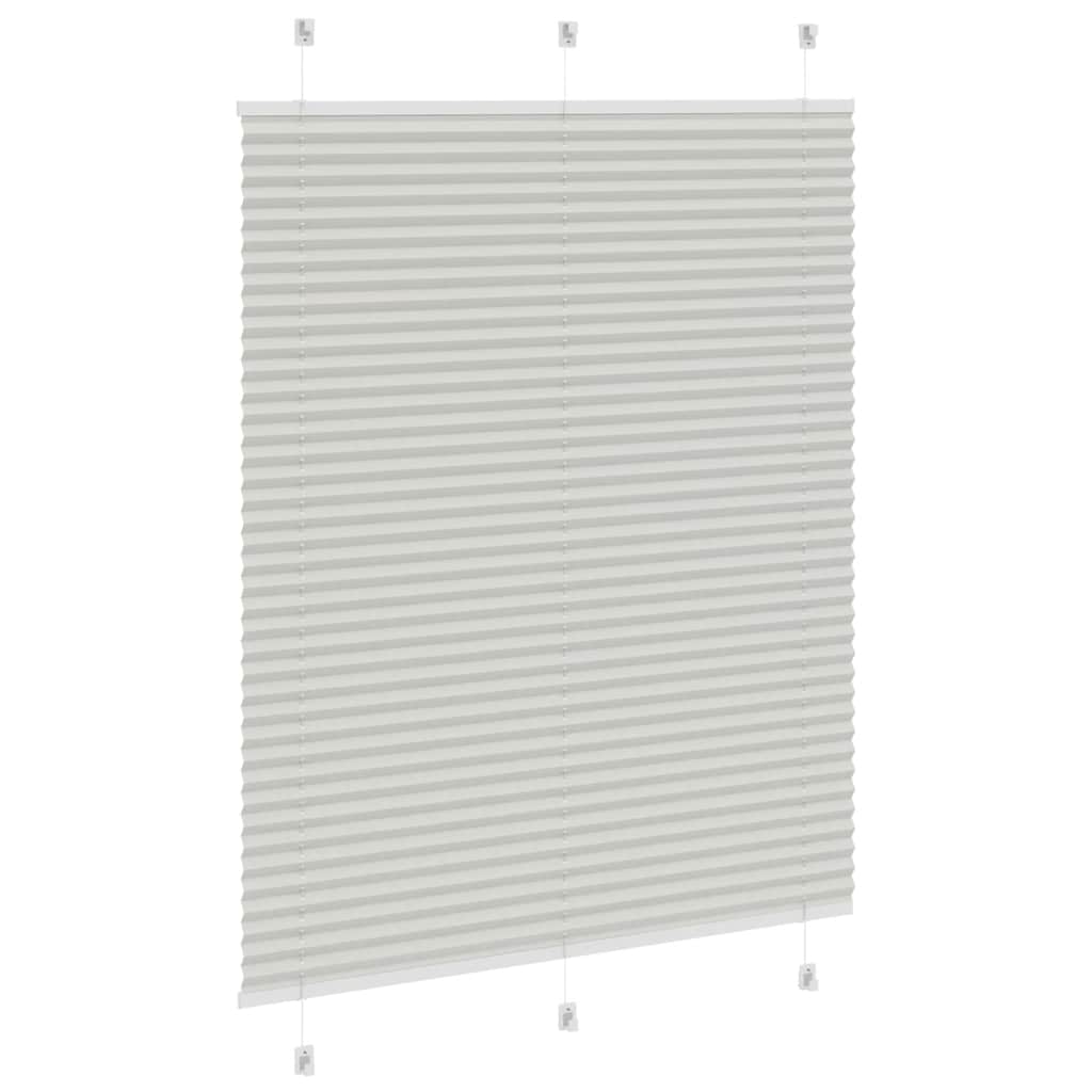 Plisségardin Lysegrå 105x150 cm Stofbredde 104,4 cm Polyester