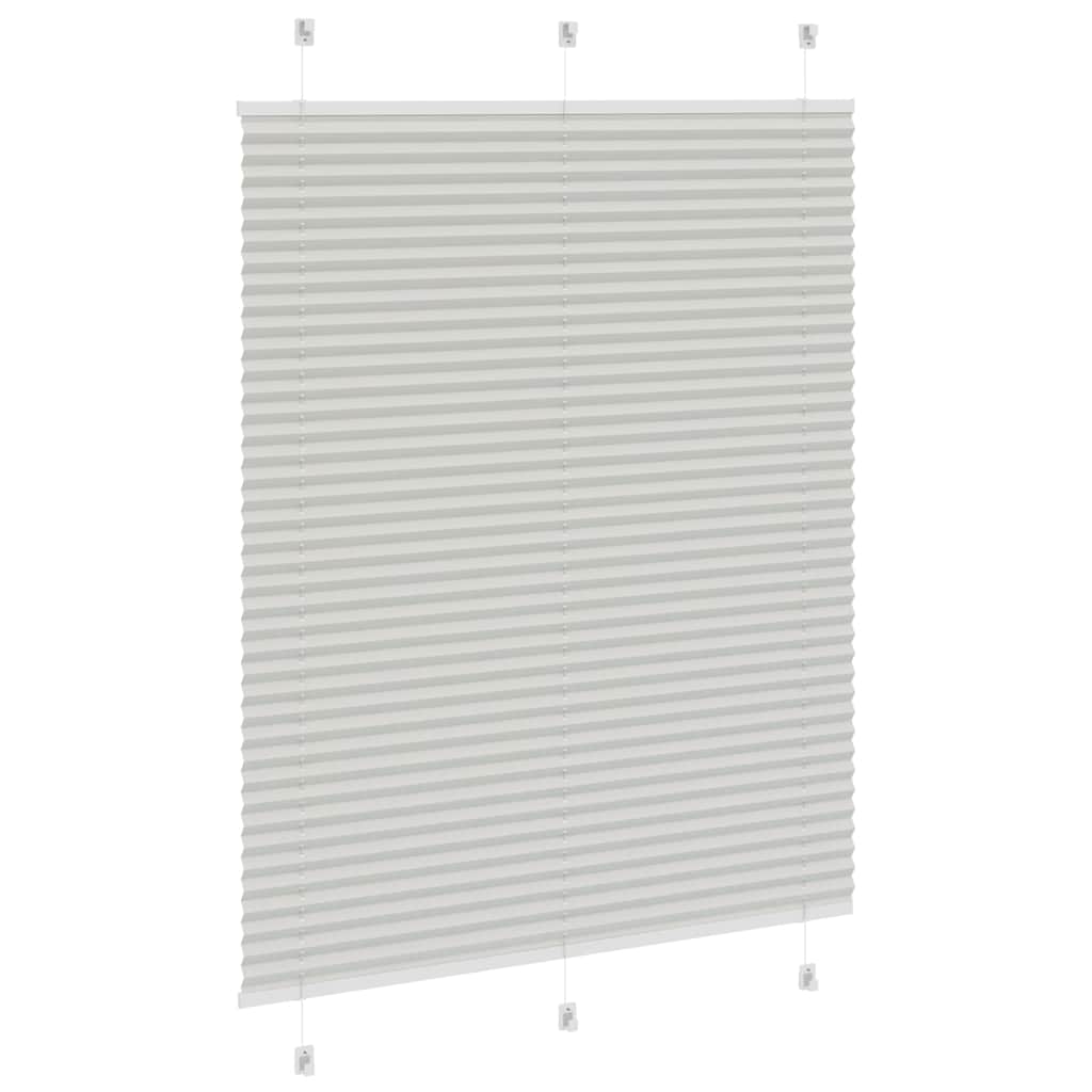 Plisségardin Lysegrå 110x150 cm Stofbredde 109,4 cm Polyester