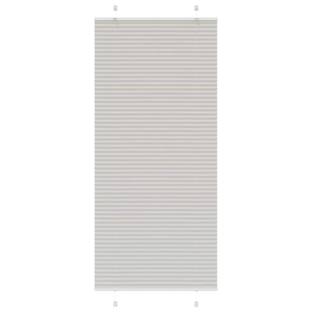 Plisségardin Lysegrå 90x200 cm Stofbredde 89,4 cm Polyester