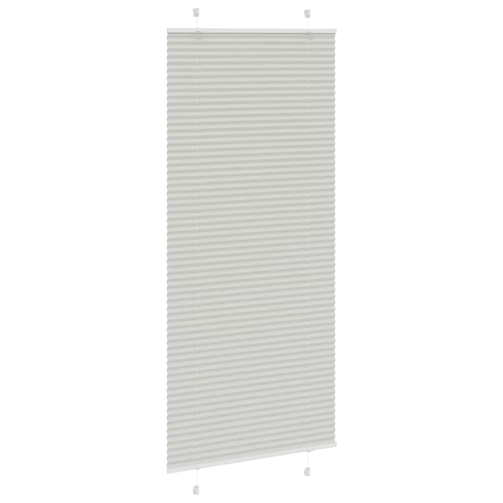 Plisségardin Lysegrå 90x200 cm Stofbredde 89,4 cm Polyester
