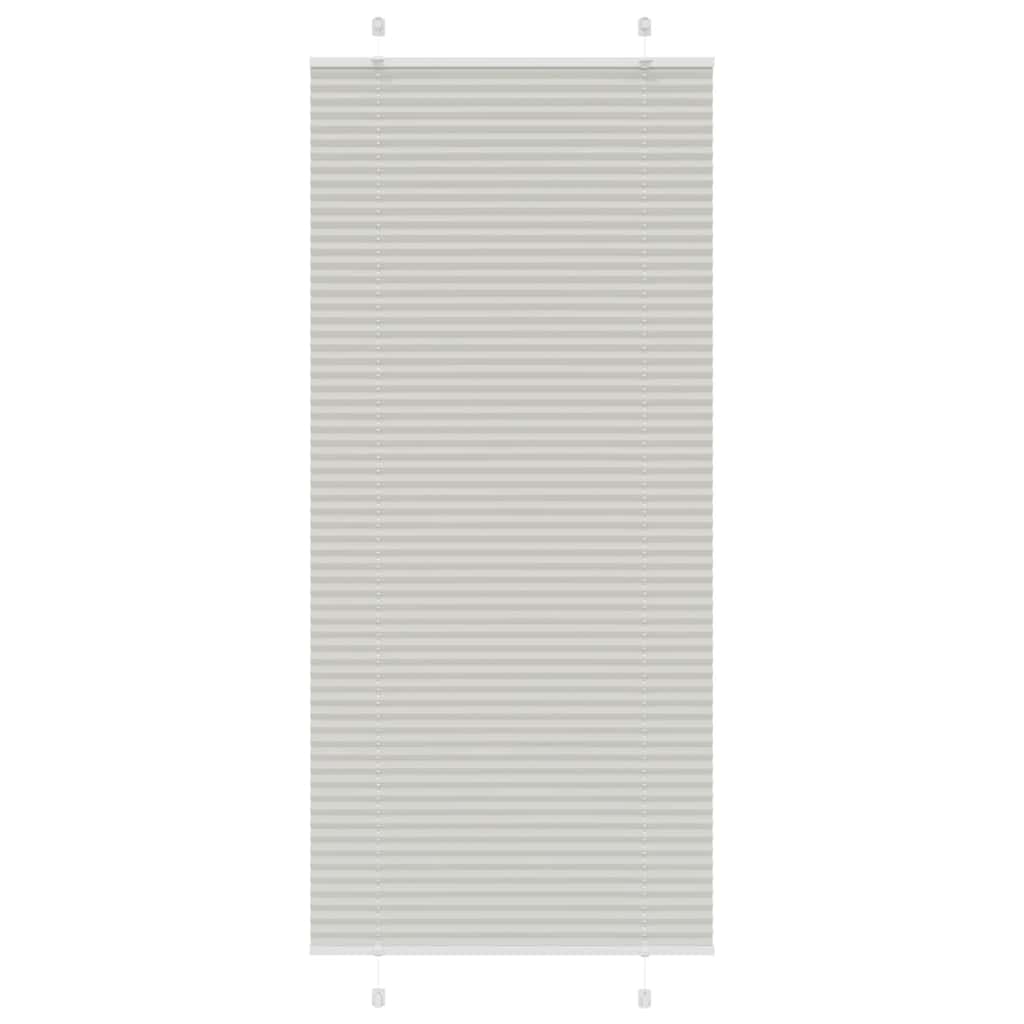 Plisségardin Lysegrå 95x200 cm Stofbredde 94,4 cm Polyester