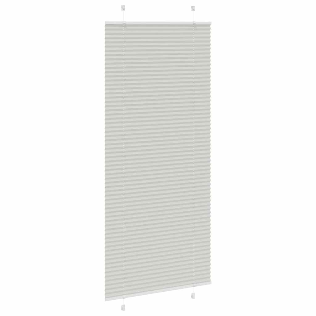 Plisségardin Lysegrå 95x200 cm Stofbredde 94,4 cm Polyester