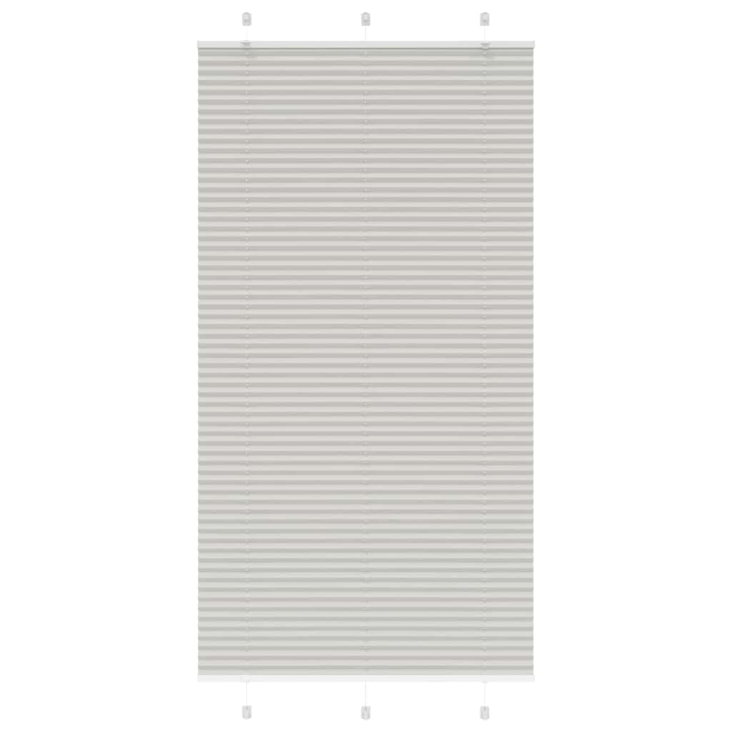 Plisségardin Lysegrå 105x200 cm Stofbredde 104,4 cm Polyester