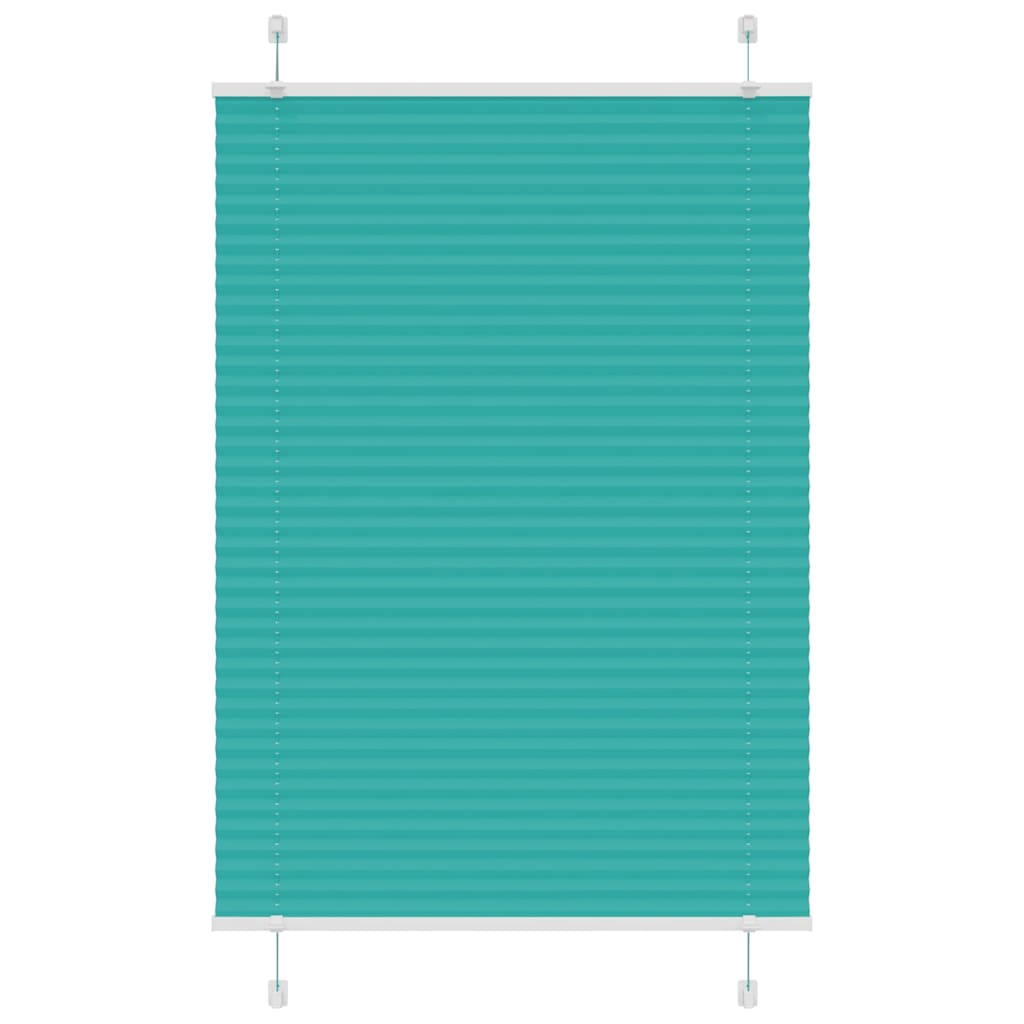 Plisségardin Benzin Grøn 100x100 cm Stofbredde 99,4cm Polyester