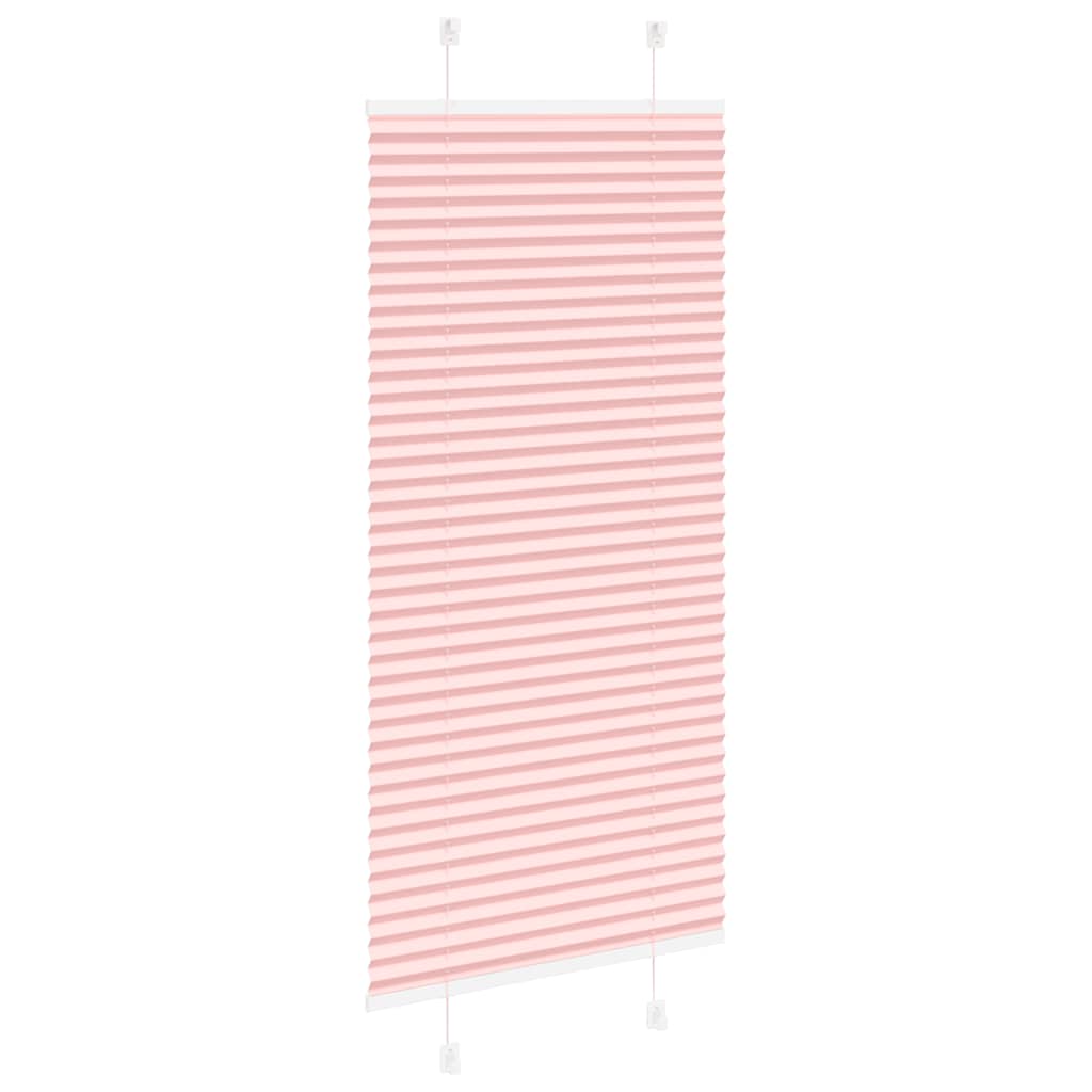 Plisségardin Lyserød 65x100 cm Stofbredde 64,4 cm Polyester