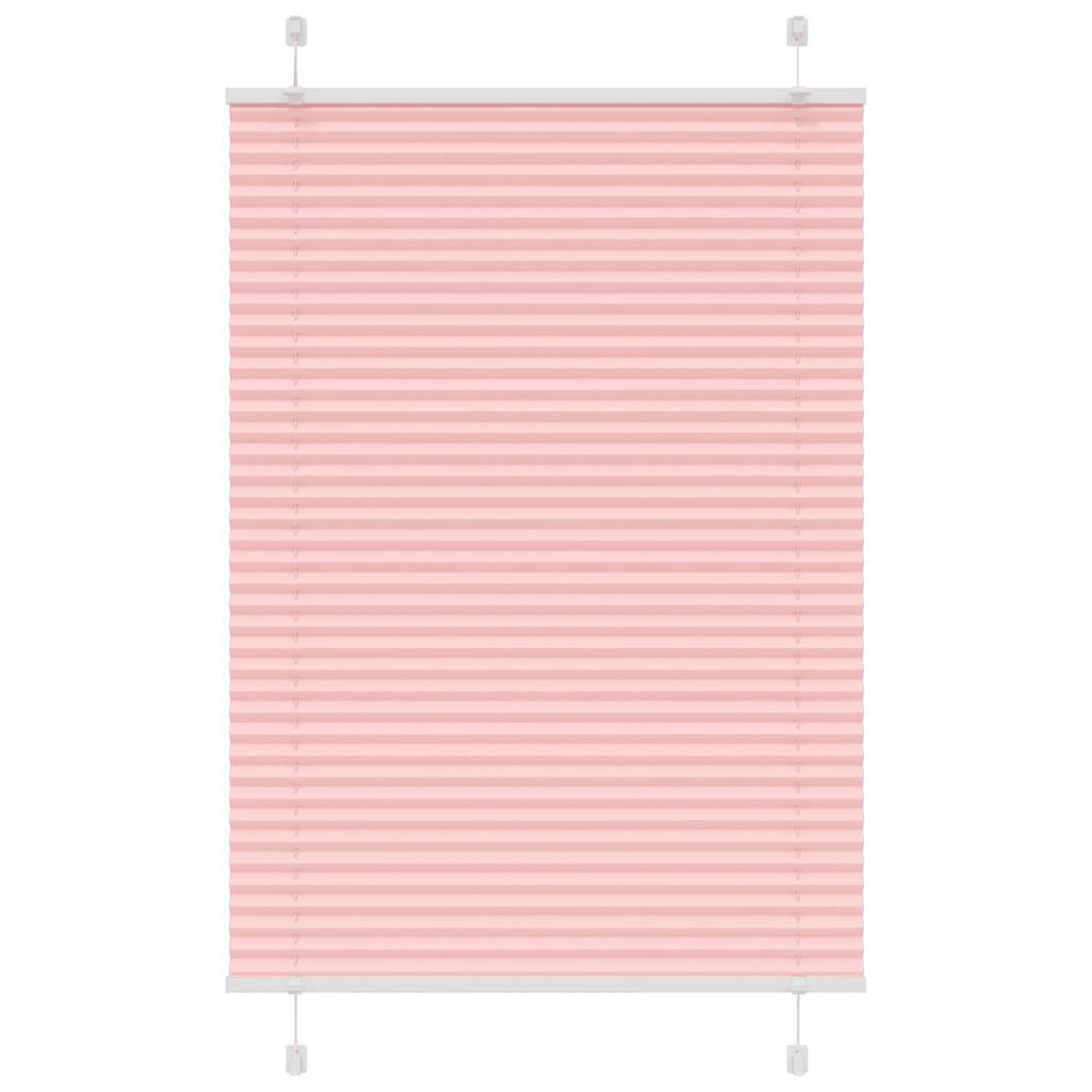 Plisségardin Lyserød 100x100 cm Stofbredde 99,4 cm Polyester