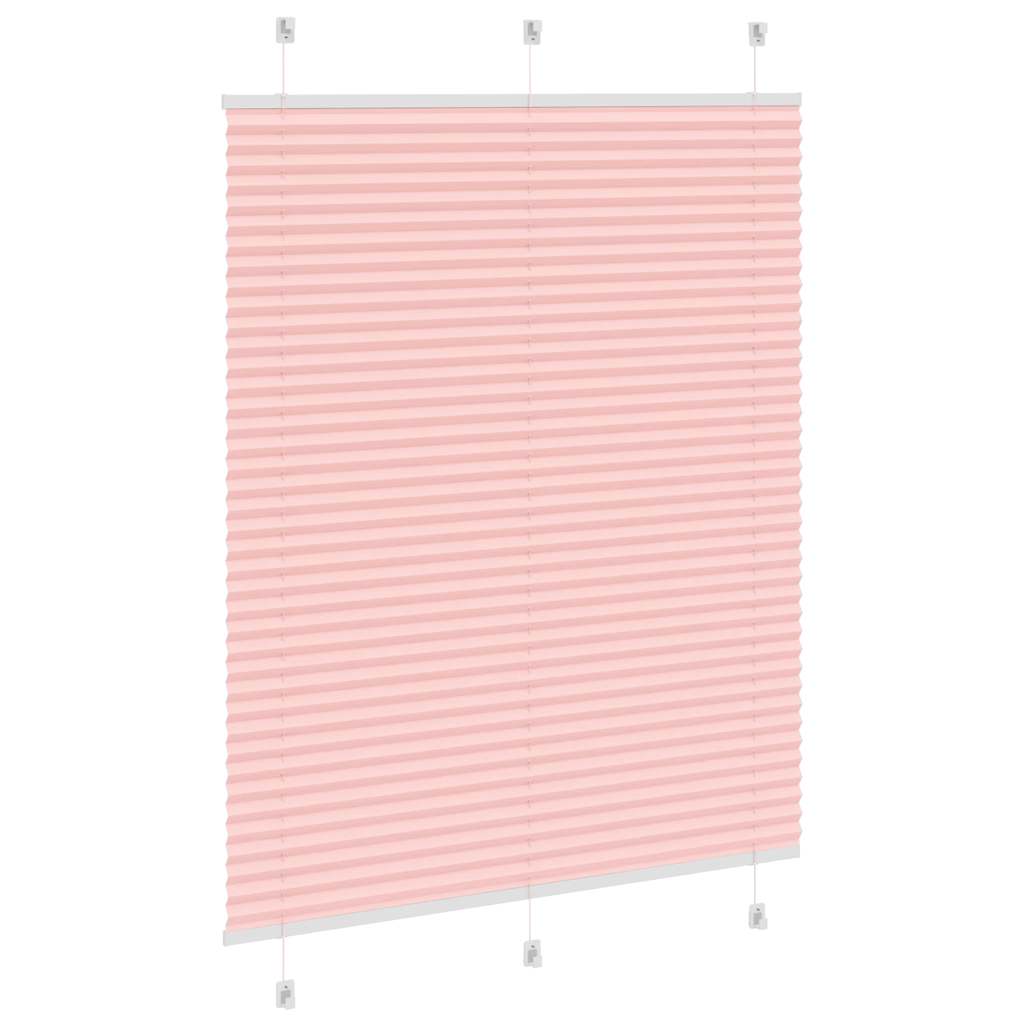 Plisségardin Lyserød 105x100 cm Stofbredde 104,4 cm Polyester