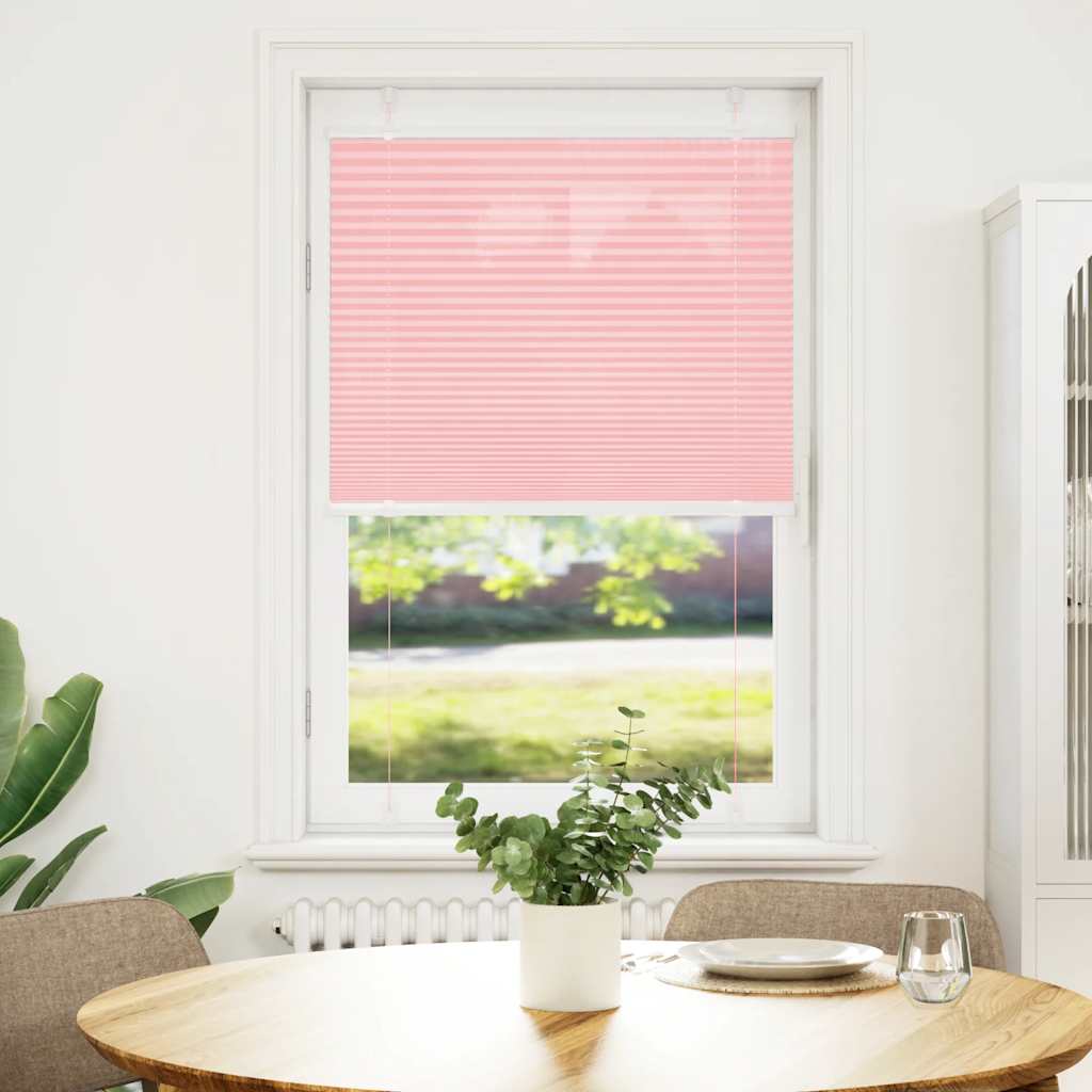 Plisségardin Lyserød 80x150 cm Stofbredde 79,4 cm Polyester