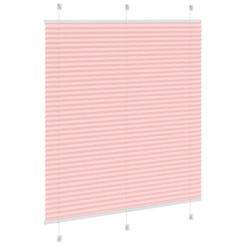 Plisségardin Lyserød 120x150 cm Stofbredde 119,4 cm Polyester