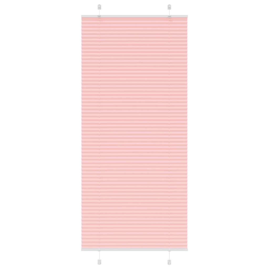 Plisségardin Lyserød 90x200 cm Stofbredde 89,4 cm Polyester