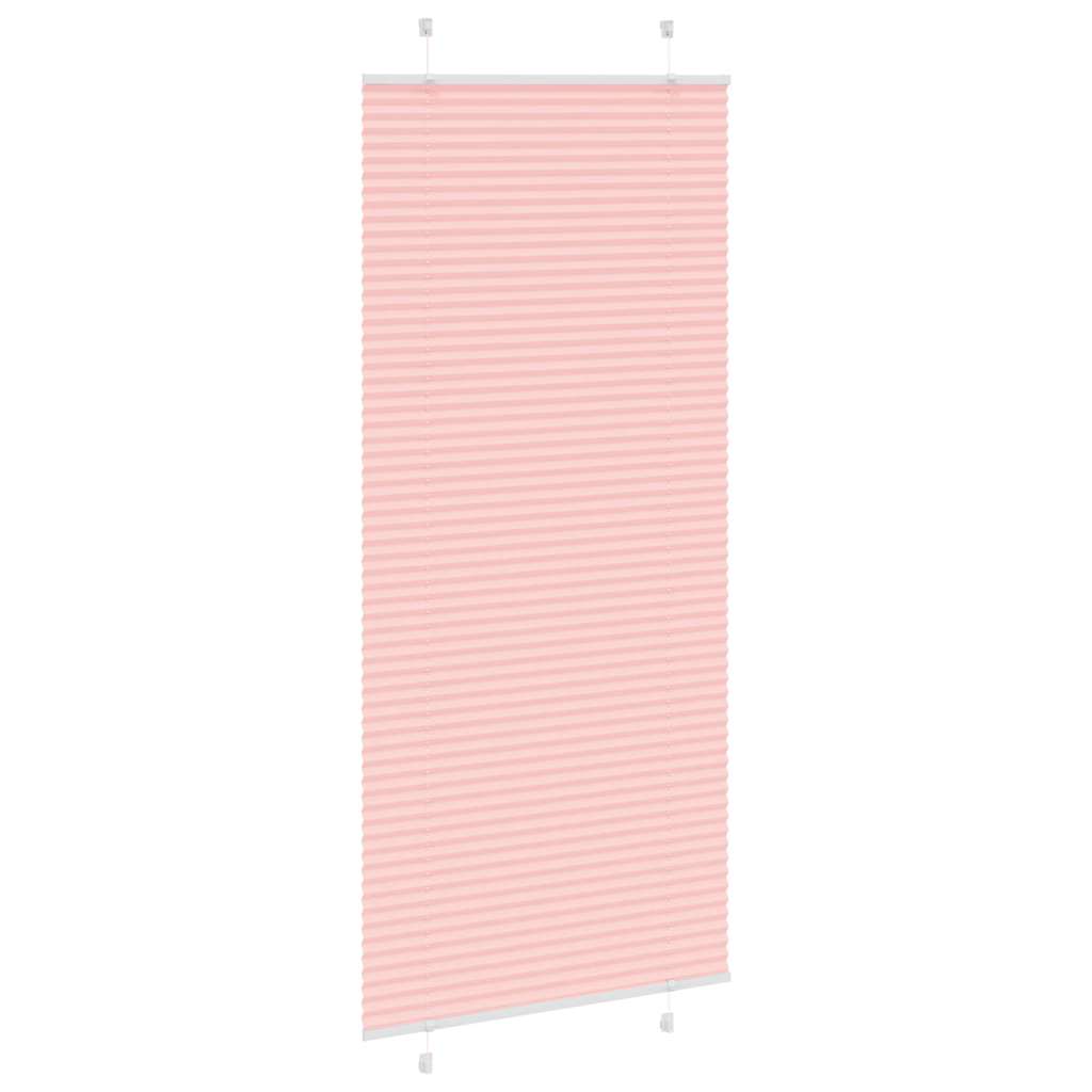 Plisségardin Lyserød 100x200 cm Stofbredde 99,4 cm Polyester