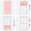 Plisségardin Lyserød 110x200 cm Stofbredde 109,4 cm Polyester