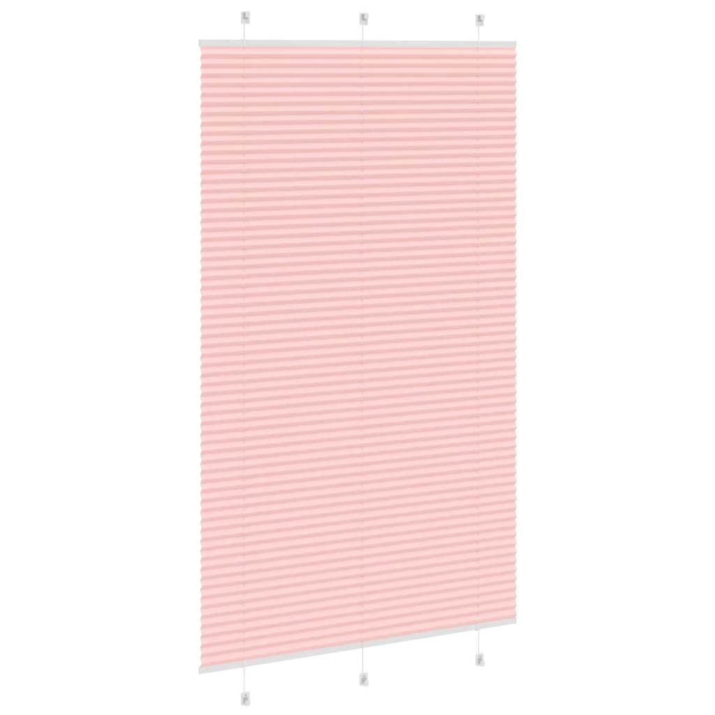 Plisségardin Lyserød 115x200 cm Stofbredde 114,4 cm Polyester