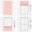 Plisségardin Lyserød 115x200 cm Stofbredde 114,4 cm Polyester