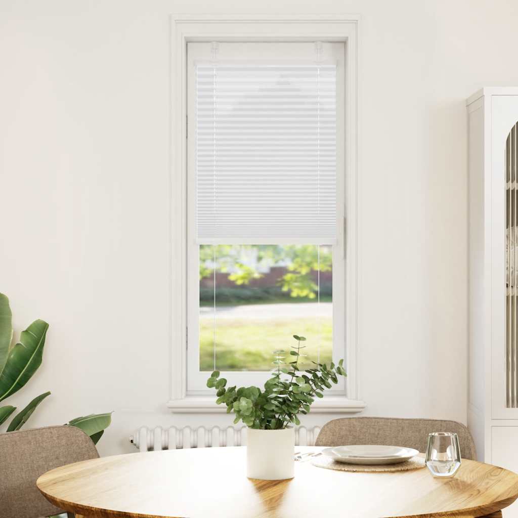 Plisségardin Hvid 40x100 cm Stofbredde 39,4 cm Polyester