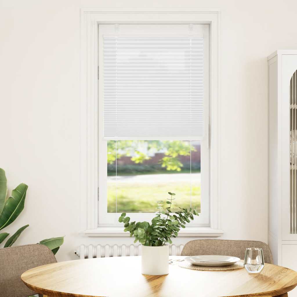 Plisségardin Hvid 65x100 cm Stofbredde 64,4 cm Polyester