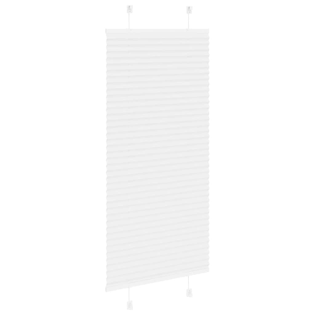 Plisségardin Hvid 65x100 cm Stofbredde 64,4 cm Polyester