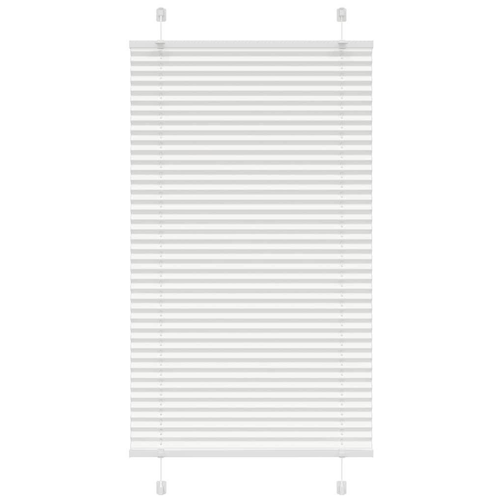 Plisségardin Hvid 75x100 cm Stofbredde 74,4 cm Polyester