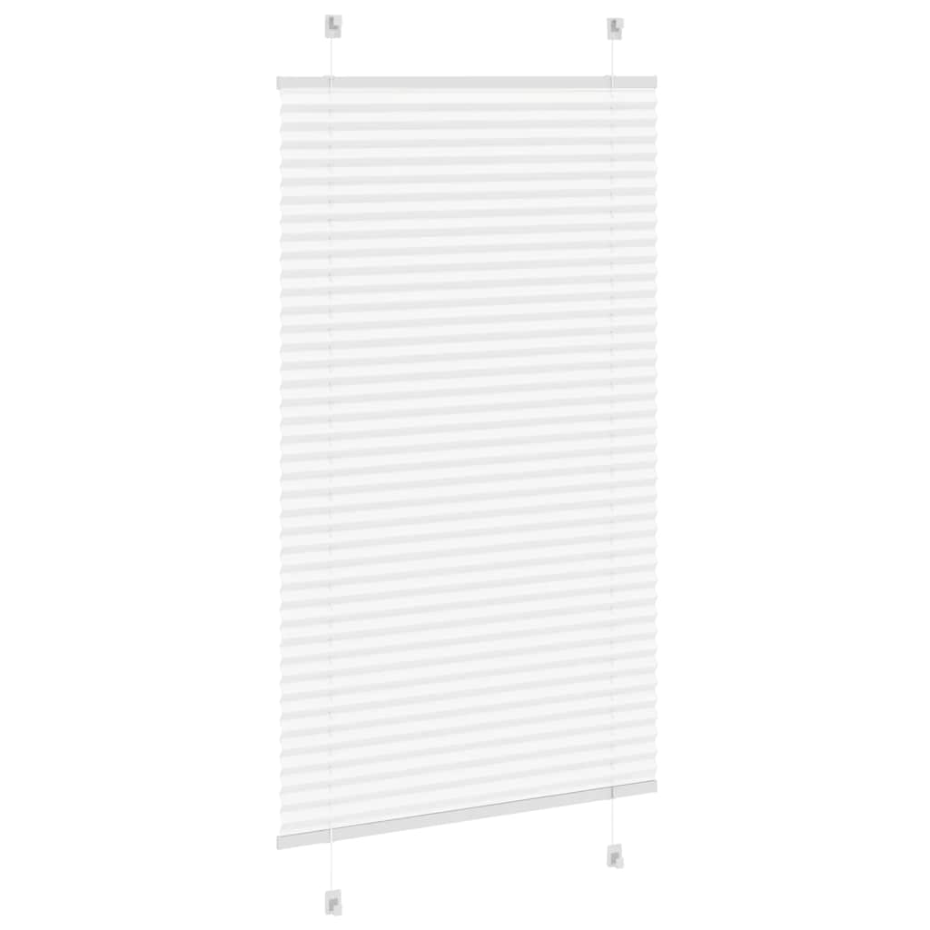 Plisségardin Hvid 75x100 cm Stofbredde 74,4 cm Polyester