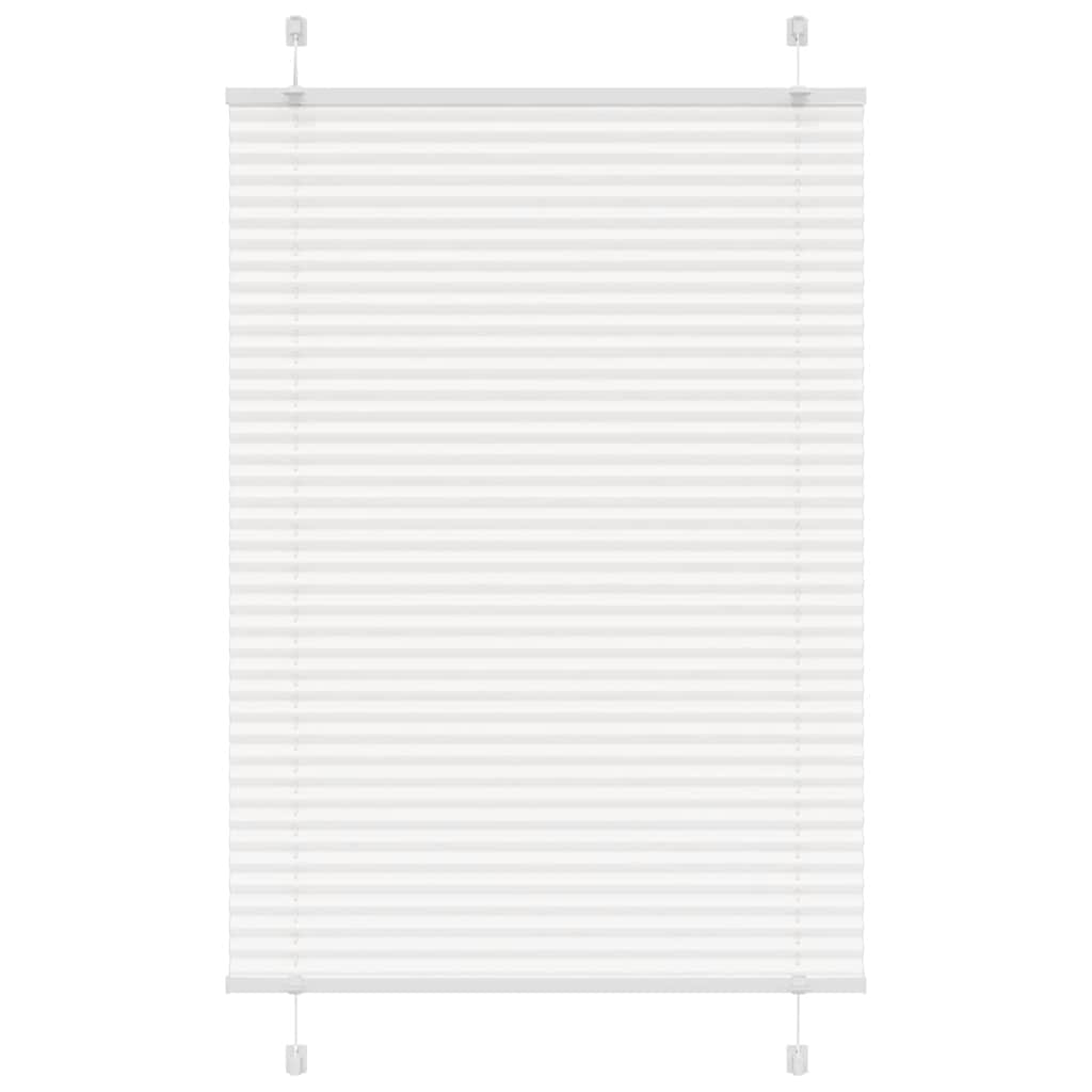 Plisségardin Hvid 90x100 cm Stofbredde 89,4 cm Polyester