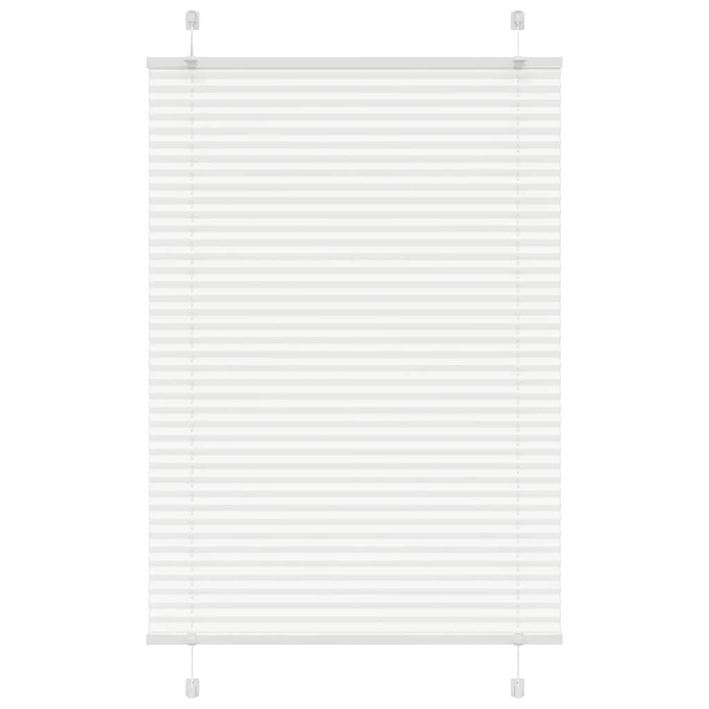 Plisségardin Hvid 95x100 cm Stofbredde 94,4 cm Polyester