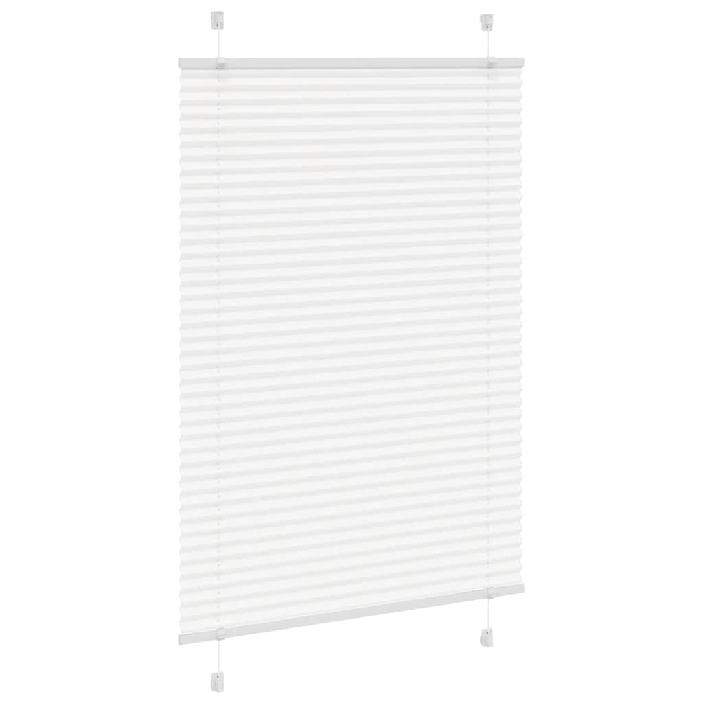 Plisségardin Hvid 95x100 cm Stofbredde 94,4 cm Polyester