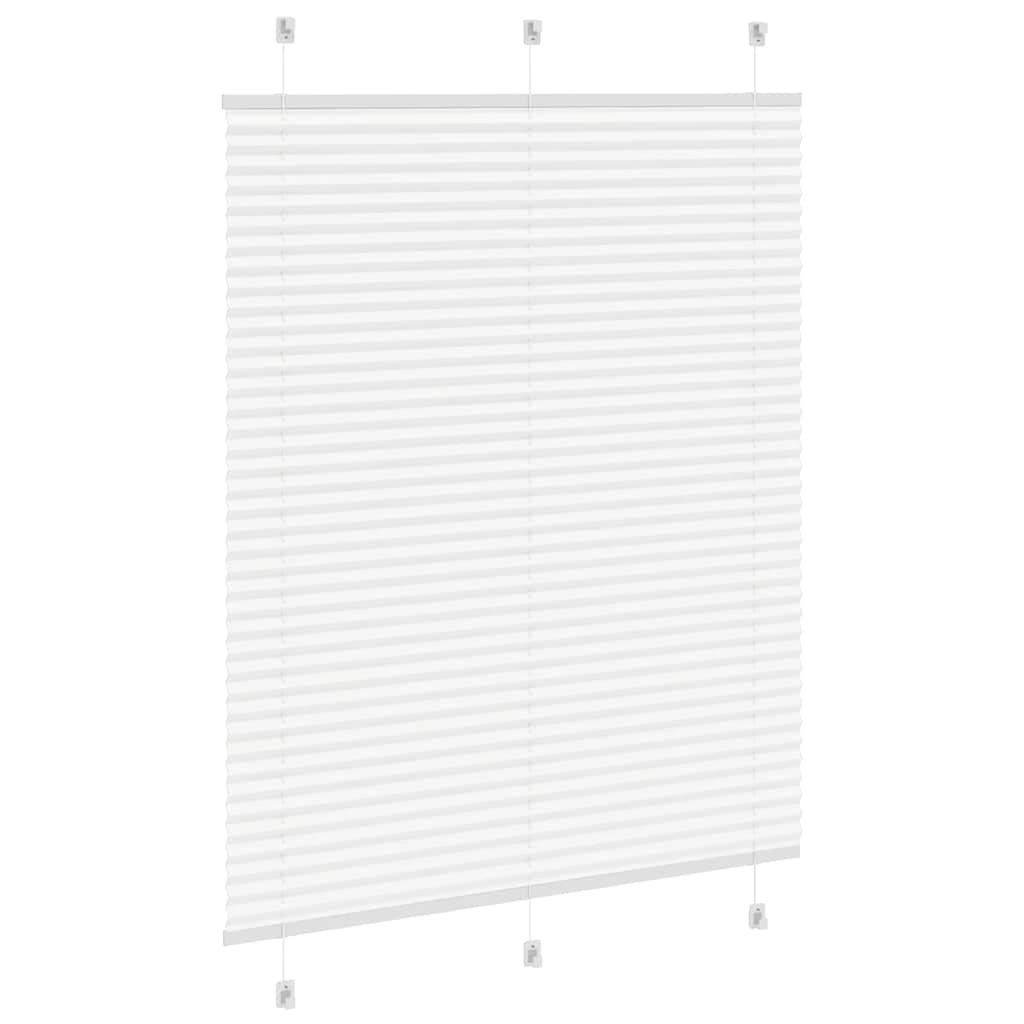 Plisségardin Hvid 110x100 cm Stofbredde 109,4 cm Polyester