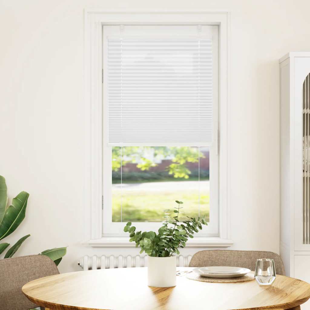 Plisségardin Hvid 65x150 cm Stofbredde 64,4 cm Polyester