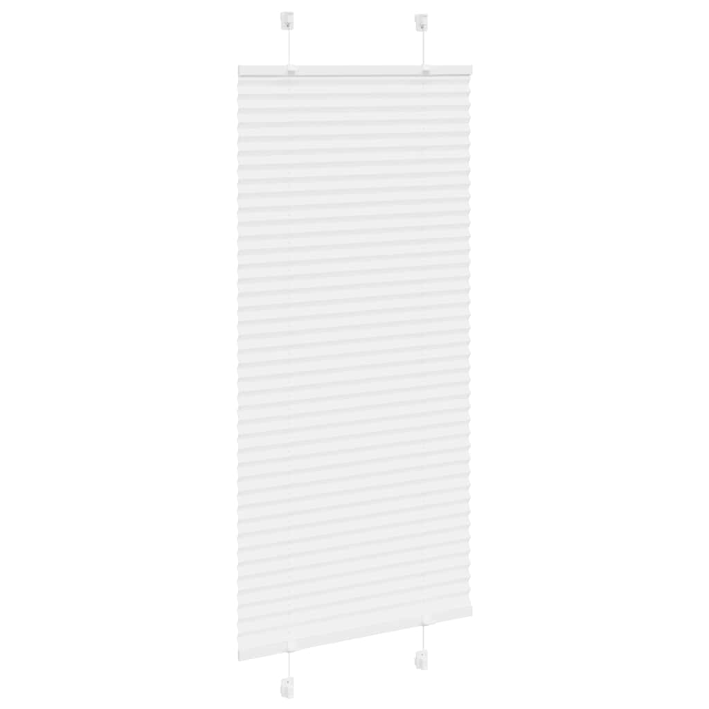 Plisségardin Hvid 65x150 cm Stofbredde 64,4 cm Polyester