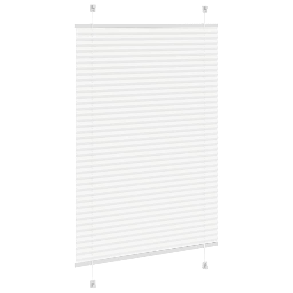 Plisségardin Hvid 85x150 cm Stofbredde 84,4 cm Polyester