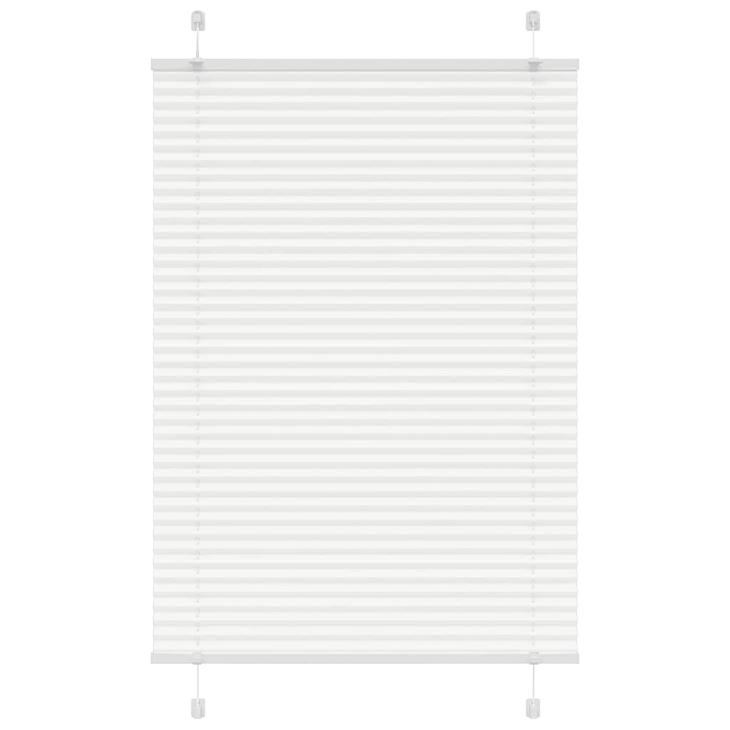 Plisségardin Hvid 95x150 cm Stofbredde 94,4 cm Polyester