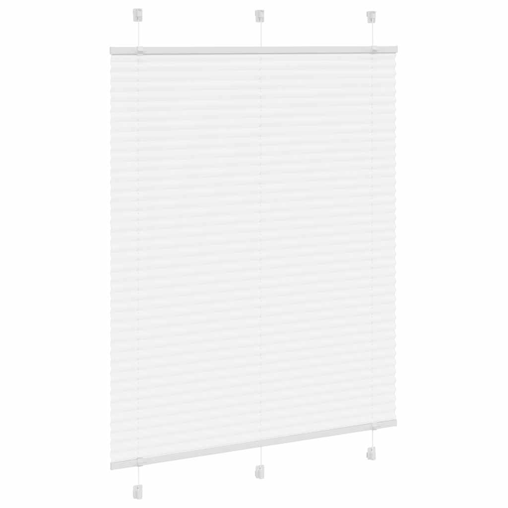 Plisségardin Hvid 105x150 cm Stofbredde 104,4 cm Polyester