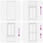 Plisségardin Hvid 95x200 cm Stofbredde 94,4 cm Polyester