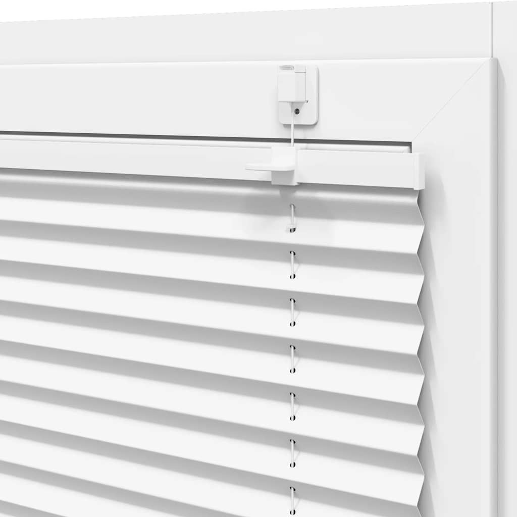 Plisségardin Hvid 105x200 cm Stofbredde 104,4 cm Polyester