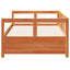 daybed uden madras 80x200 cm massivt fyrretræ gyldenbrun