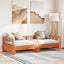 daybed uden madras 90x190 cm massivt fyrretræ gyldenbrun