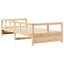 daybed 80x200 cm massivt fyrretræ naturfarvet