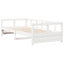 daybed uden madras 80x200 cm massivt fyrretræ hvid