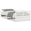 daybed uden madras 90x200 cm massivt fyrretræ hvid