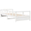daybed uden madras 90x200 cm massivt fyrretræ hvid